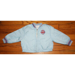 Vintage 70s Little Slugger Light Blue Zip Up Toddler 2T Jacket Unbranded